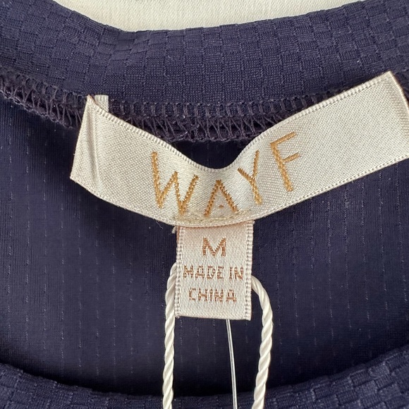 NWT - WAYF Jersey Cutout Knit Dress - Size Medium - Navy - Picture 5 of 13